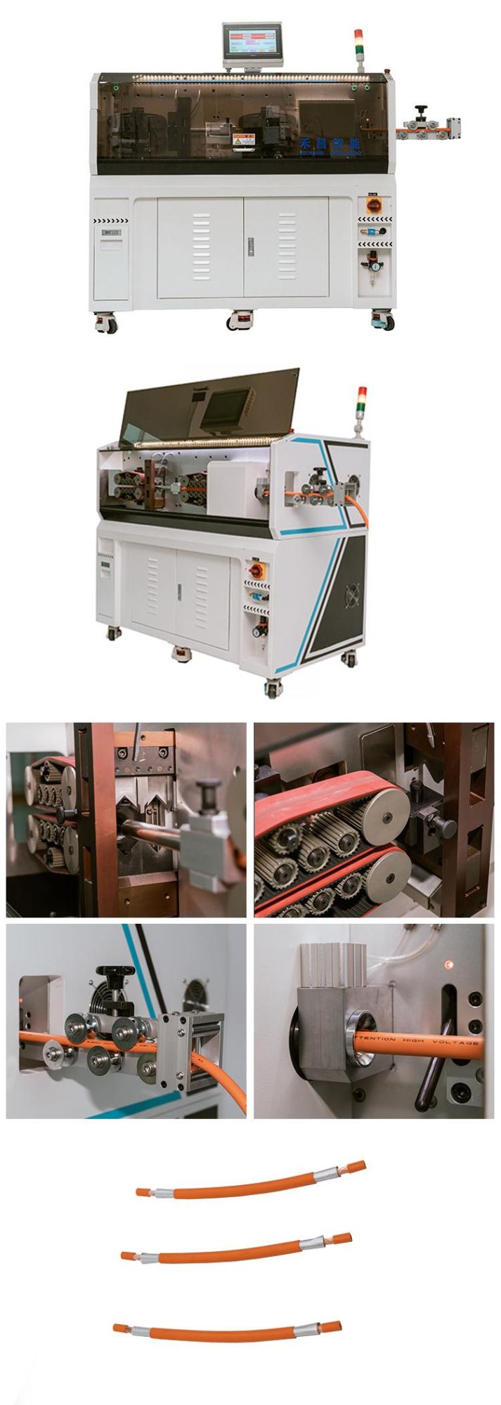 Hc-608xz Fully Automatic Multi Layer Rotating Cable Cut Strip Machine