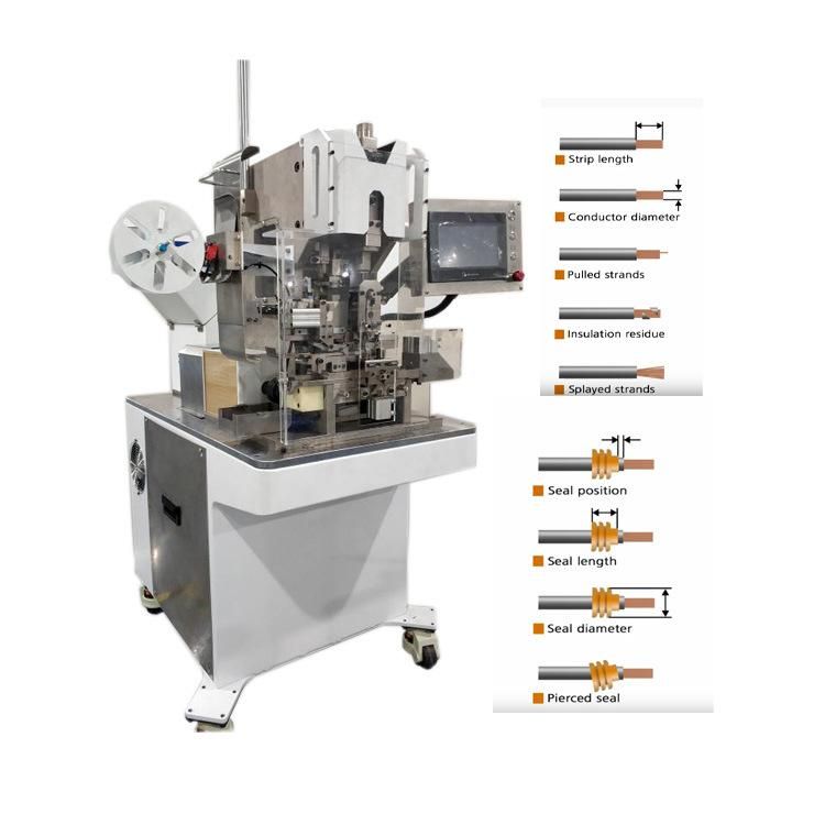 Automatic Wire Stripping Seal Inserting Terminal Crimping Machine
