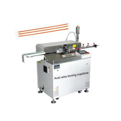 Full Automatic Cutting Stripping Twisting Tinning Machine for Wire Cable Support 4 Wires/8 Wires