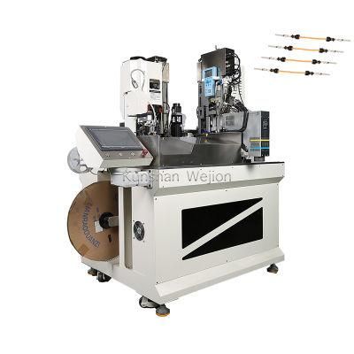 Fully automatic wire cable double ends with one waterproof terminal connector crimping machine