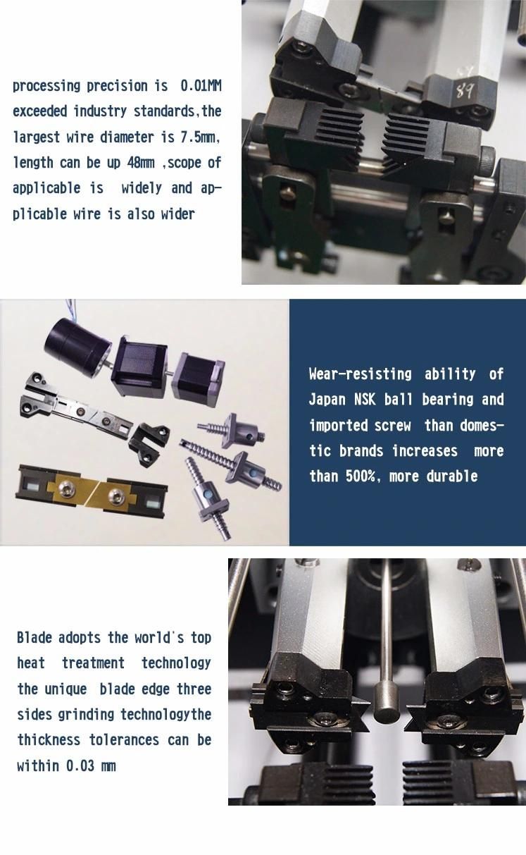 Coaxial Wire Cutting and Stripping Machine with CE Certification Wire Cutting Machine Cable Stripper Machine Wiring Making Machine (WG-4806S)