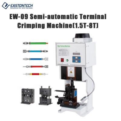 Eastontech Ew-09 Semi Automatic Connecting Copper Cable Lugs Crimp Type Crimping Tools Manual Wire Crimper Terminal Making Machine
