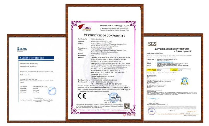 SMT Lead Free Reflow Oven with Temperature Measurement (E8)