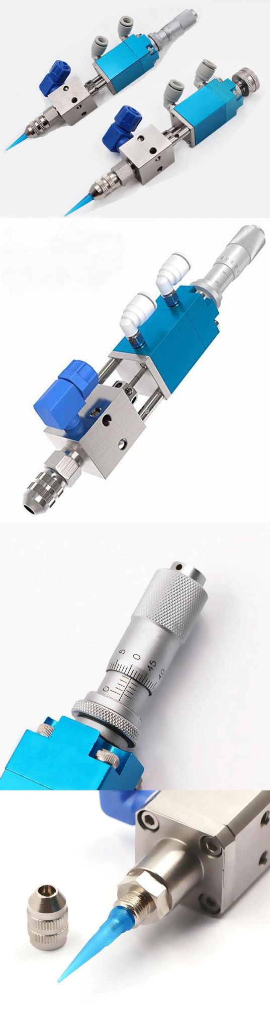 New Pneumatic Precision Thimble Dispensing Valve UV Glue Dispenser Valve 0.01ml