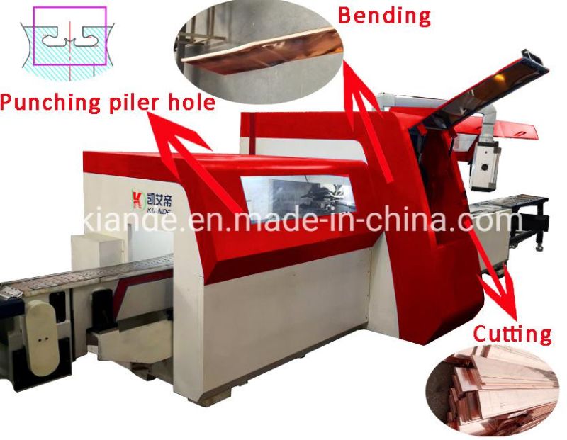 Automatic Copper Bus Bar Processing Machine with Busbar Cutting Bending Punching Functions