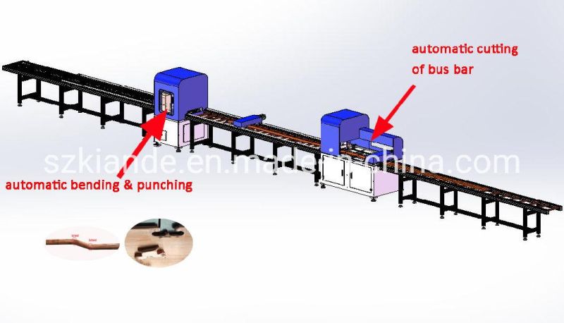 Automatic Copper Bus Bar Processing Machine with Busbar Cutting Bending Punching Functions