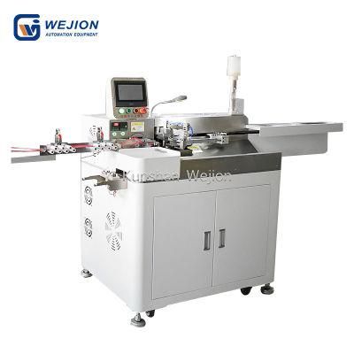 WJ2253 Fully automatic five dipping machine peeling stripping cutting wire twisting auto two side tinning machine