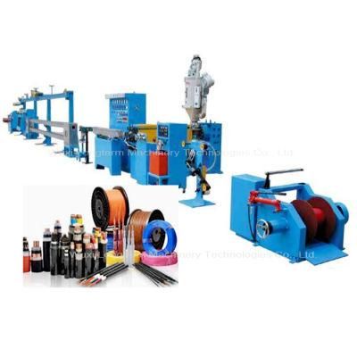 Electric Wire and Cable Extruding Machines with Online Diameter Testing Sparkle Testing Auto Coiling