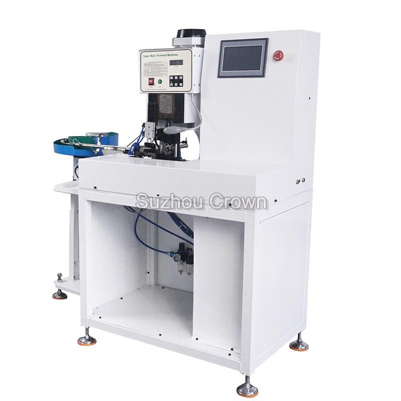 Semi-Automatic Loose Terminal Crimping Machine with Vibration Plate Feeding