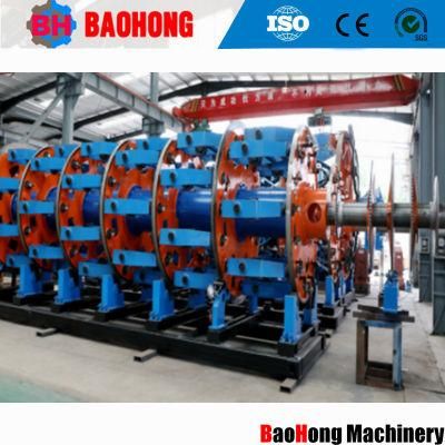 PLC Control Steel Wire Armouring Machine 100% Back Twist Cradle Type