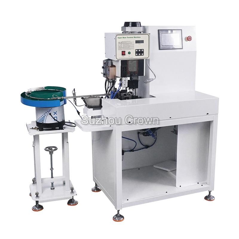 Semi-Automatic Loose Terminal Crimping Machine with Vibration Plate Feeding