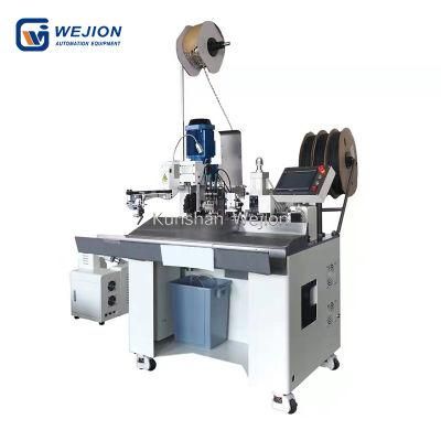 WJ1025 Automatic peeling and lugs pressing multi core sheath wire stripping and terminal crimping machine
