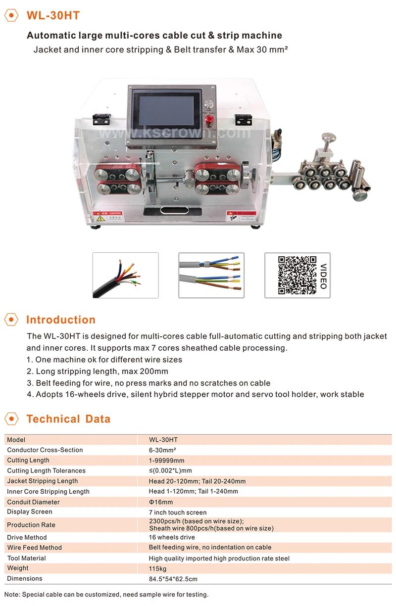 3 Inner Wires and Outer PVC Jacket Stripping Machine Wl-30ht