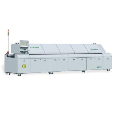 SMT Automatic PCB Soldering Machine Dual Rails Lead Free Hot Air 8 Zones Reflow Oven Ktr-800d