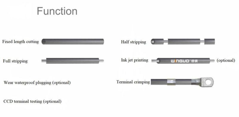 Fakra and Hsd Cable Full Automatic Intelligent Automotive Low Voltage Cable Cutting Stripping and Terminal Crimping Machine (WG-9014)