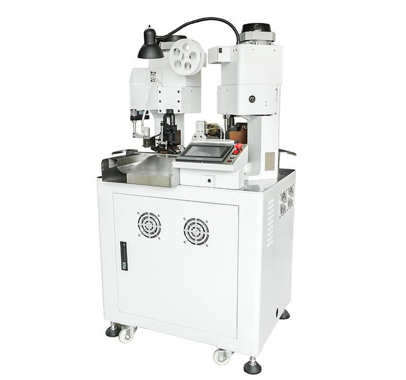 Wl-S01 Full Automatic Double Head Two Ends Cable Wire Cutting Stripping and Terminal Crimping Machine