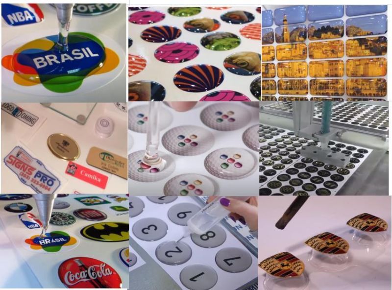 Epoxy Doming Machine 3D Label Dispensing Machine