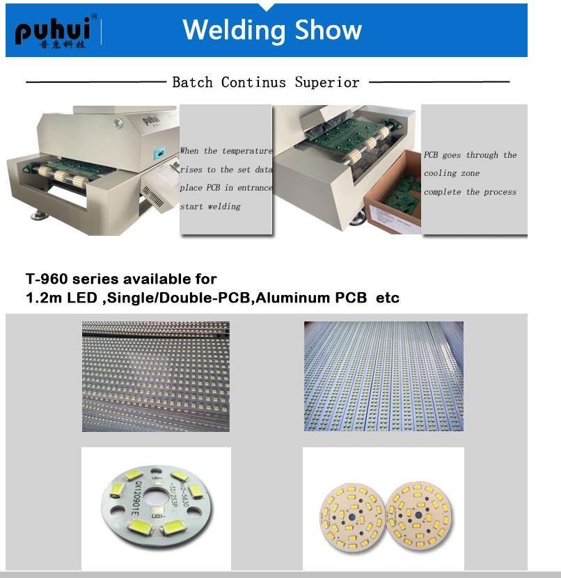 T960s Channel Reflow Oven for SMT Solder in Benchtop