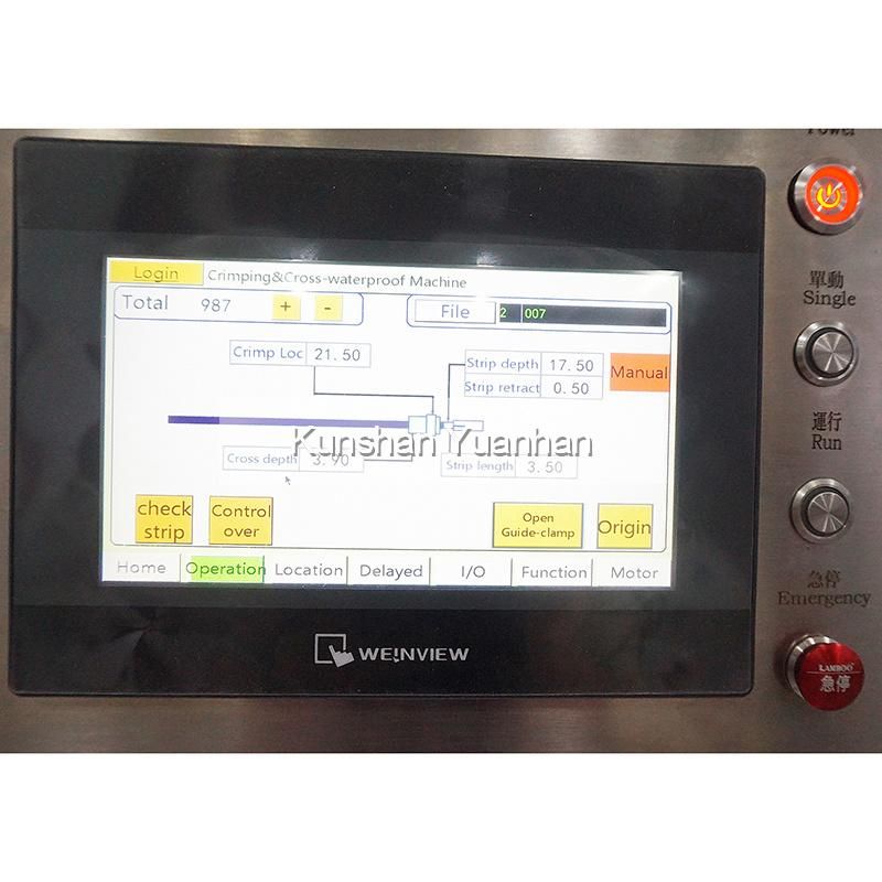Yh-3000fs Semi-Automatic Multi-Core Sheath Wire Stripping and Rubber Seal Insertion and Terminal Crimping Machine for AV, AVS, Avss Cable