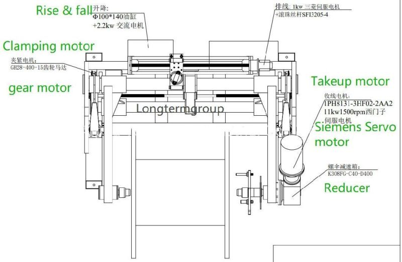 Cable Drum Winding Hydraulic Cantilever Take-up Machine with Traverse for