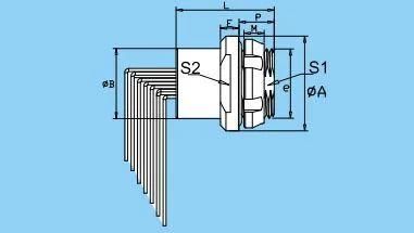 Qm F Series Zln Curved-Pin Socket Wire 12V Push-Pull Connector