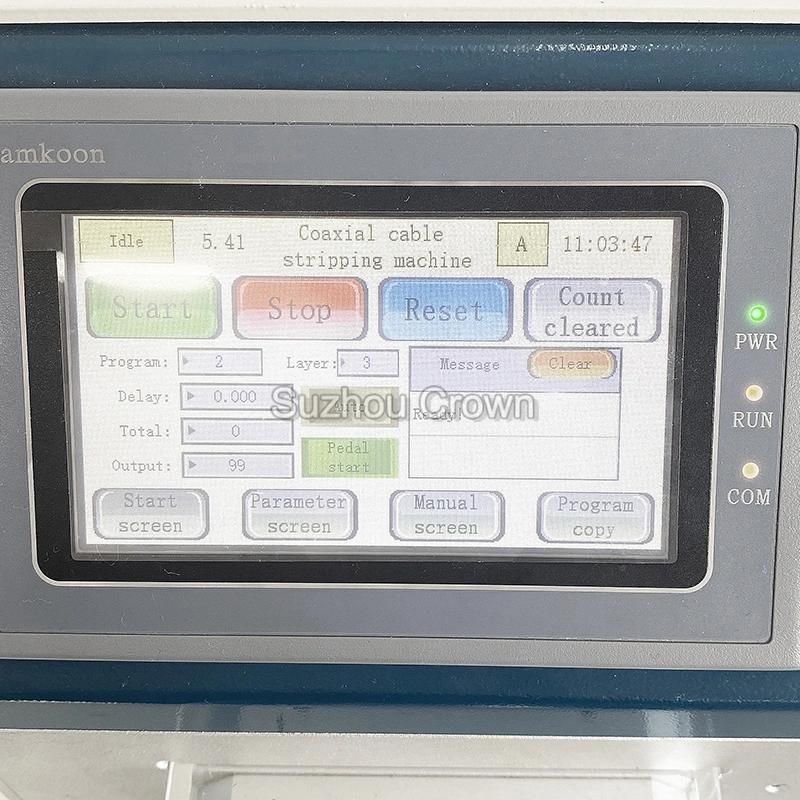Automatic Computer Controlled Coaxial Wire Cable Stripper Stripping Machine