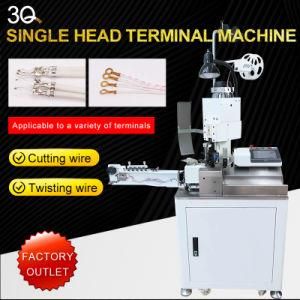 3q Full Automatic Single Head Cable Parallel Wire Cutting Stripping Twisting Machine / Wire Terminal Crimping Machine