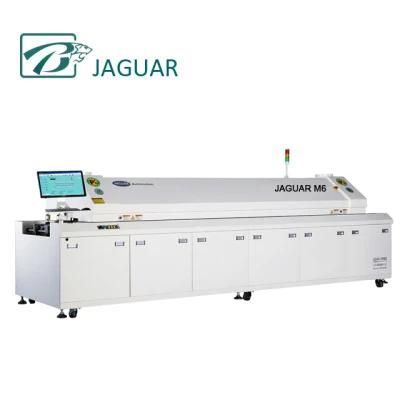 Jaguar New Style Easy Install Easy Operate 6 Zones Lead-Free Hot Air Reflow Oven with CE Cert.