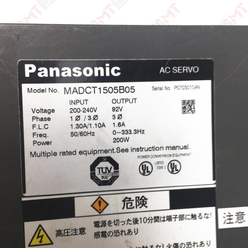 SMT Pick and Place Machine Panasonic AC Servo Madct1505b05