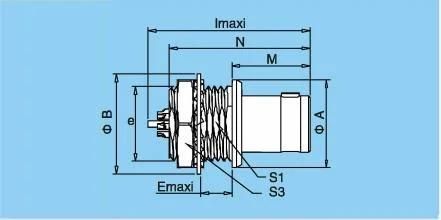 Qm B Series Tag Fixed Plug Multi-Pin Push Pull RJ45 M12 Connector Banana Plug Socket Terminal Connector