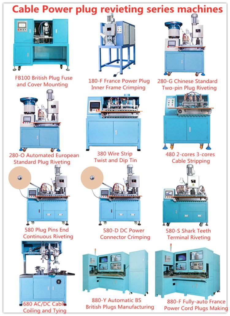 Wl-580-S Automatic Jacket Cable Stripping Crimping Machine Mounted Fuse Insurance Cover Machine