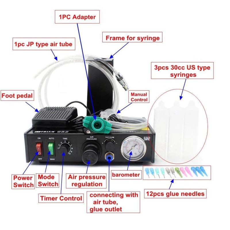 Desktop Automatic Dispensing Robot Glue Dispensing with Rotary Pinhead