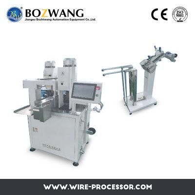 Full automatic double wires and ends terminal crimbing machine