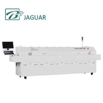 Eight Zones Economical Jaguar A8 Reflow Soldering Machine 2800mm
