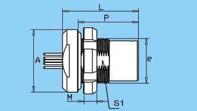 Qm F Series Mhn Protruding Socket Glue Dispenser Push-Pull Connector