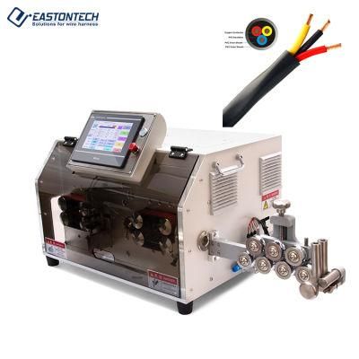 Automatic Multicore Cable Wire Cutting Stripping Machine Jacket Cable out Jacket and Inner Core Wire Stripping at Same Time