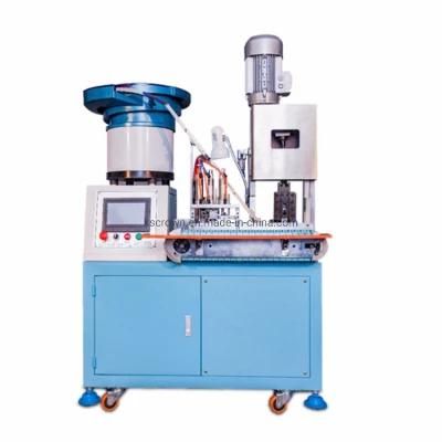 280-0 Automatic AC Power Cord European Round Cable Stripping Euro 2 Pin 3 Pin Plug Insert Crimping Machine