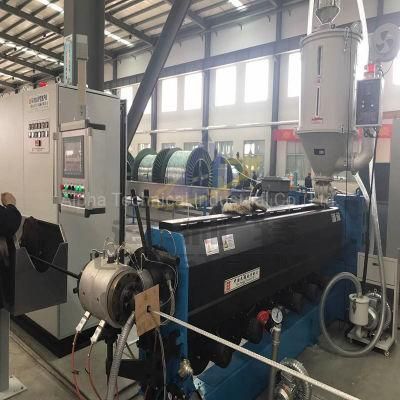 Cross Head Extruder 70 mm Plastic Extrusion Machine Line with Auto Coiling for Cable Making