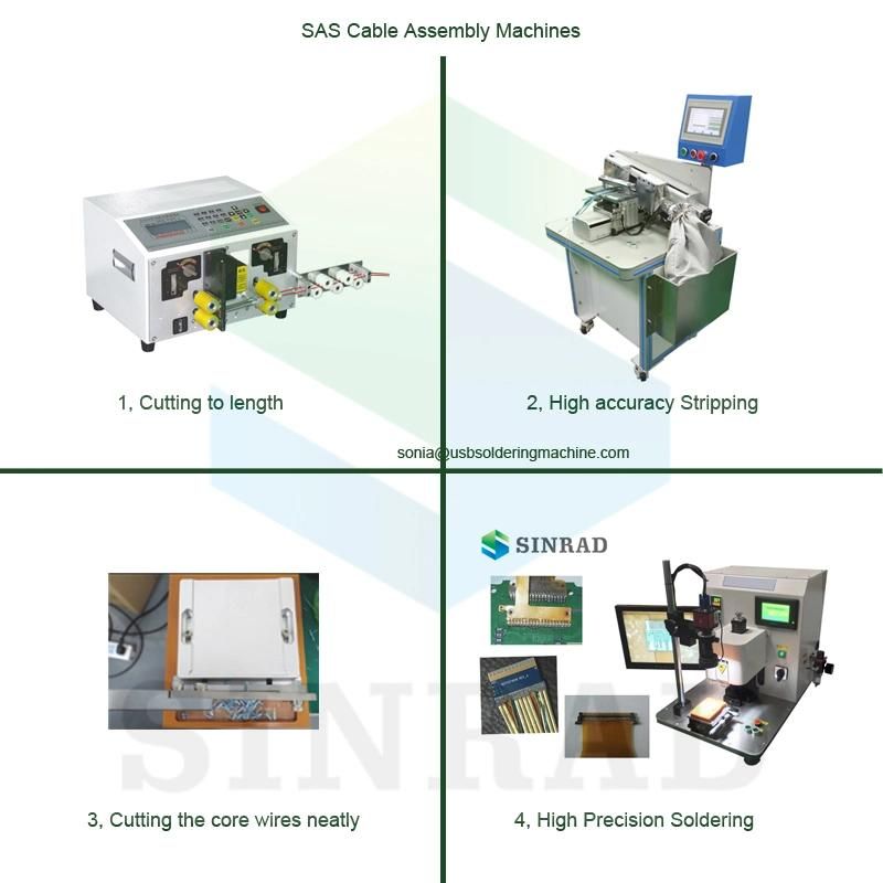 High Speed Mini Sas Cable Stripping Machine