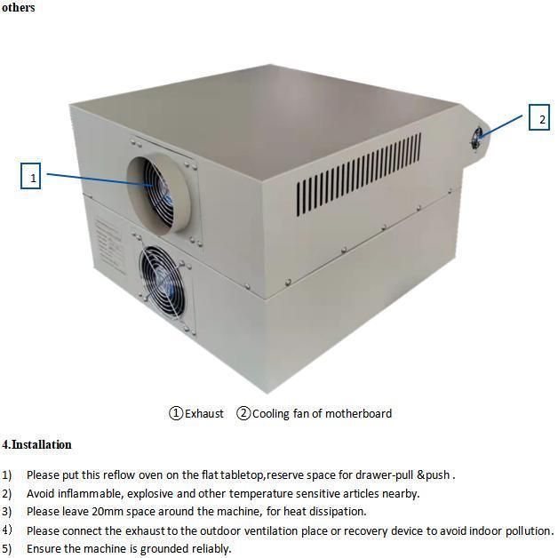 Newly Research and Development Design Curveand Constant Timing Reflow Oven T-937s