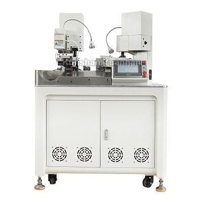 Full Automatic Double Head Two Ends Cable Wire Cutting Stripping and Terminal Crimping Machine