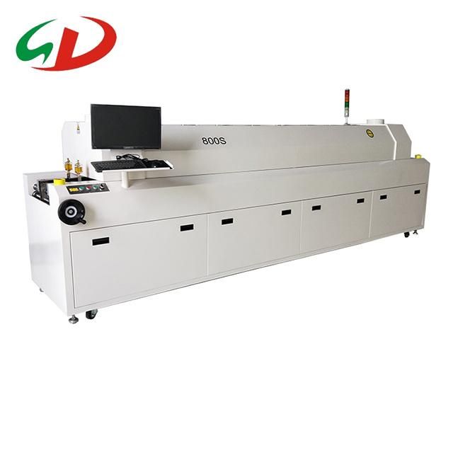 8 Zone Reflow Oven Computer Controlled Temperature Hot Air Reflow Soldering Oven SMT Machine Welding Machine