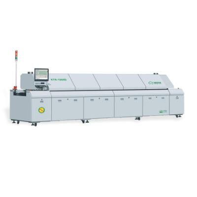 SMT Assembly Line PCB Soldering Machine Dual Rails 10 Zones Hot Air Reflow Oven Ktr-1000d