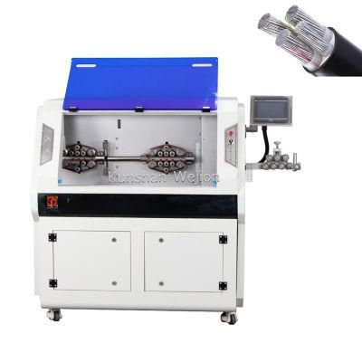 Fully automatic computer-control wire peeler for large square cable copper stripping and cutting