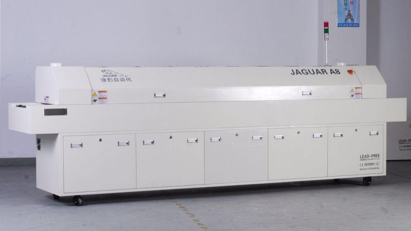 LED Light 8 Zones Lead Free Reflow Oven of Jaguar A8