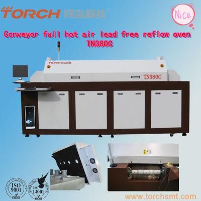 Lead-Free Hot Air Conveyor-Type Reflow Oven/ 8 Heating Zone Reflow Oven Tn380c (Torch)