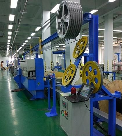 Fiber Optical Outdoor Cable Extrusion Machine in Wire and Cable Manufacturing Line. Fibre Optic Drop Cable Sheath Wire Extrusion Machine~