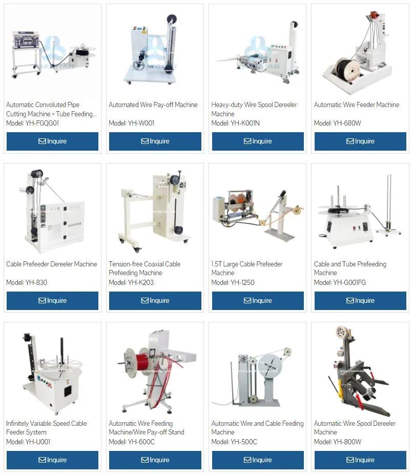 Automatic Cable Manufacturing Equipment Roller Feeder Wires Wire Prefeeder Machine Wire and Cable Prefeeding Machines