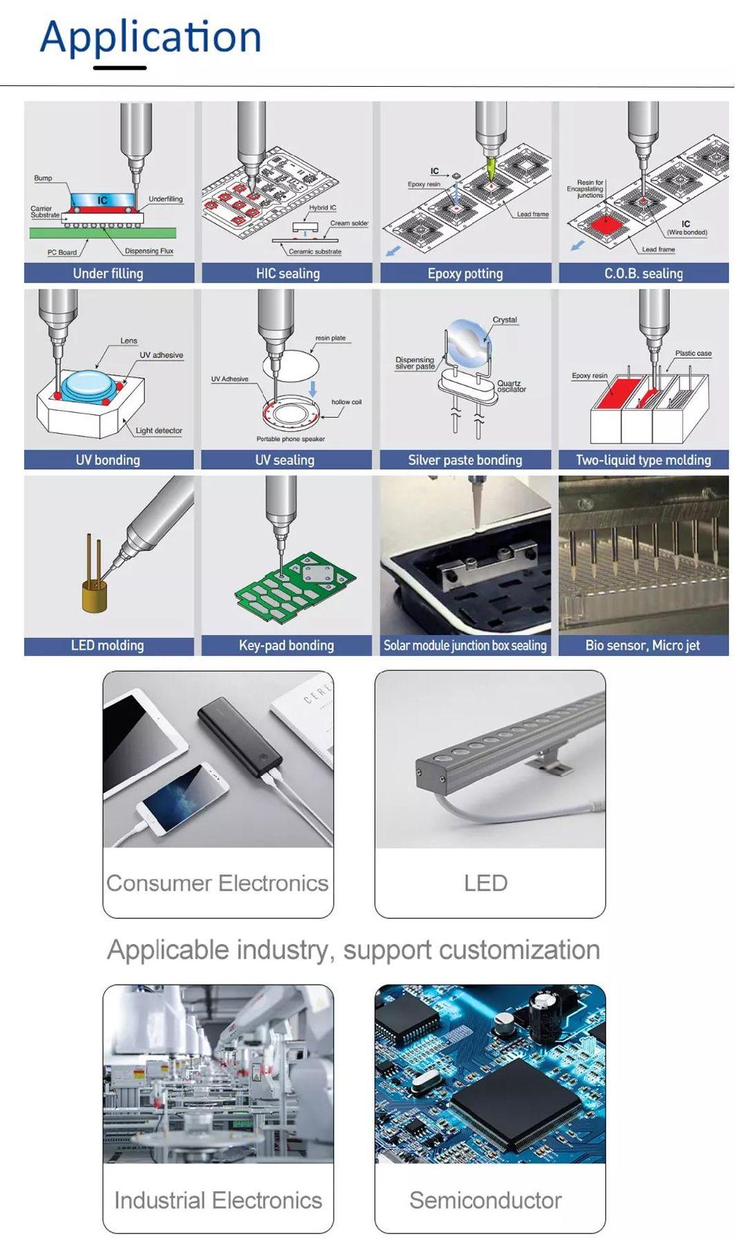 Automated 2 Part Epoxy Dispenser Equipment Glue Dispenser and Industrial Tunnel Oven Machine