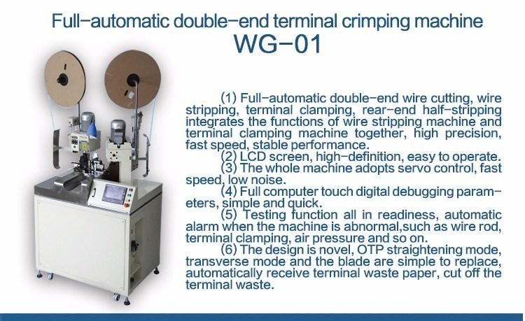 Wingud Top Quantity New Model Full-Automatic Double-End Terminal Crimping Machine Automatic Wire Cut Strip and Crimp Machine (WG-01)